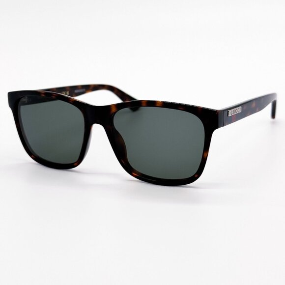 NEW GG0746S 003 UNISEX DARK GREEN HAVANA SUNGLASSES GUCCI - Picture 3 of 11